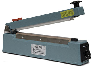 12 inch Impulse Hand Operated Manual Sealer with Built In Trimmer
