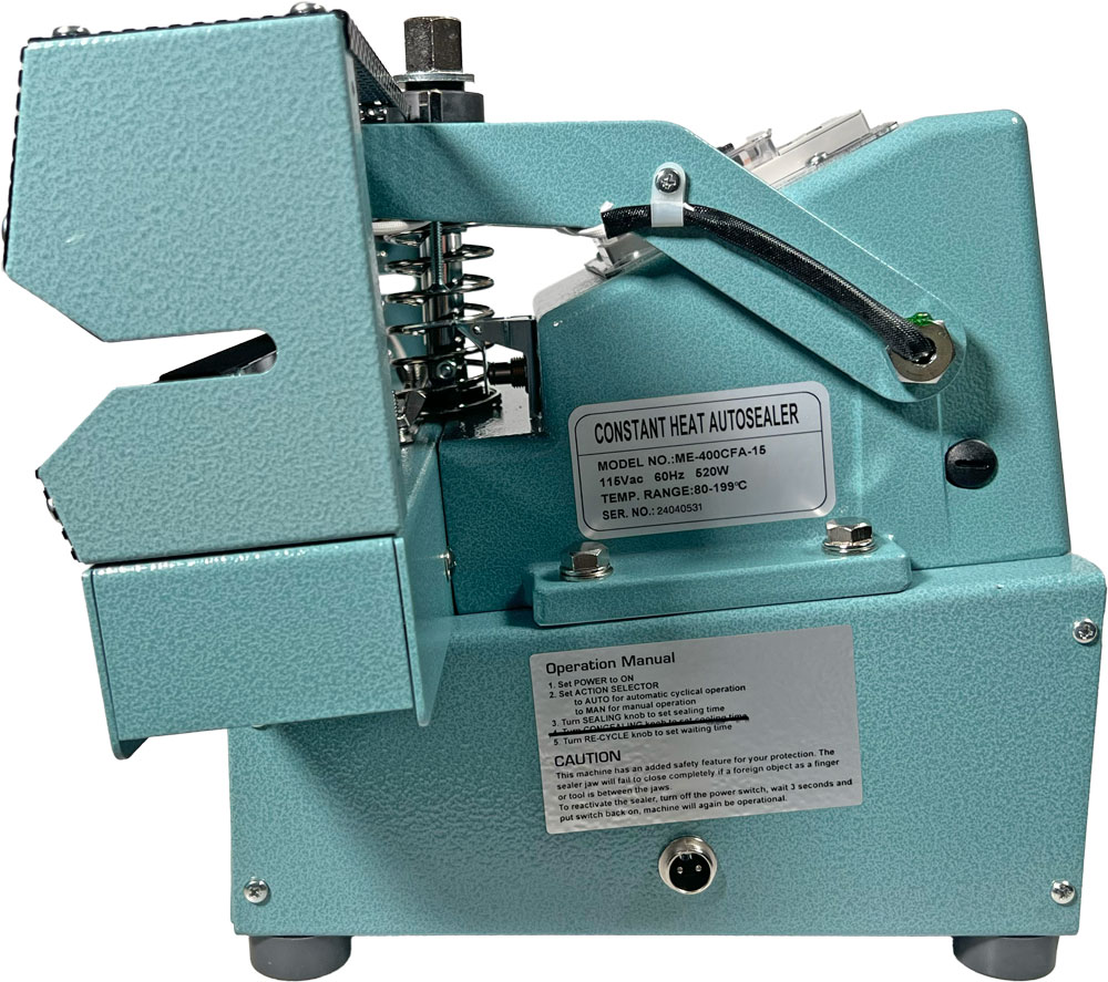 Left Side of 16 in. Automatic Constant Heat Sealer