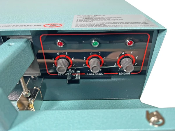 24 Inch 2mm Automatic Impulse Sealer Temperature Controls Temperature Controls of 24 in. 2mm Impulse Autosealer