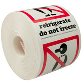 International Safe Handling Labels on a Roll