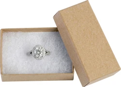 2 1/2" x 1 1/2" x 7/8" Kraft Jewelry Box