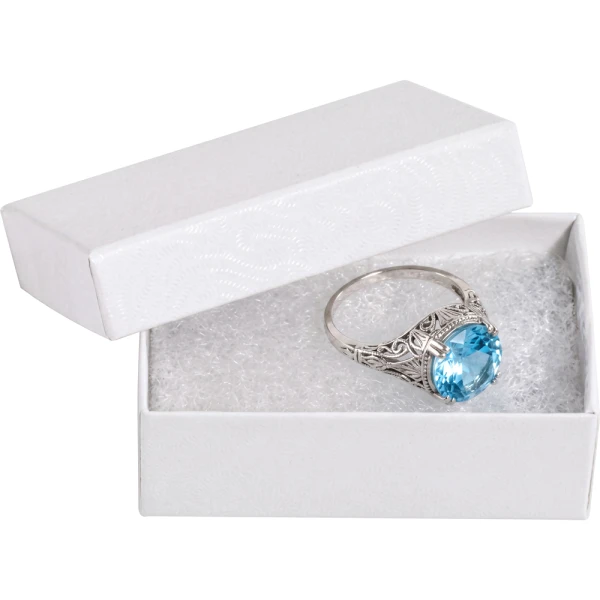 2 1/2 x 1 1/2 x 7/8 White Jewelry Box 2 1/2 x 1 1/2 x 7/8 White Jewelry Box