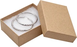 3 1/16" x 2 1/8" x 1" Kraft Jewelry Box