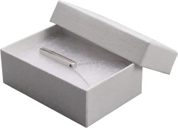 3 1/16" x 2 1/8" x 1" White Jewelry Box