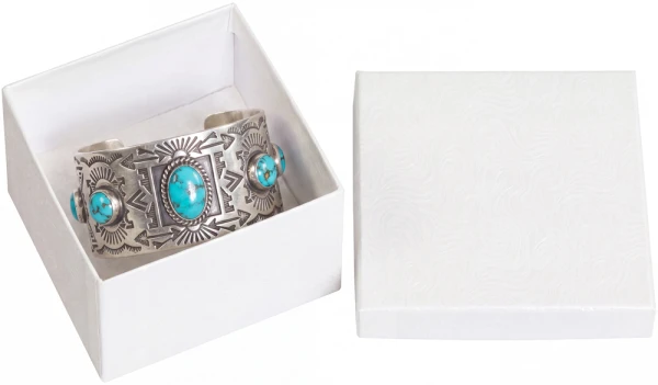 3 1/2 x 3 1/2 x 2 White Jewelry Box 3 1/2 x 3 1/2 x 2 White Jewelry Box