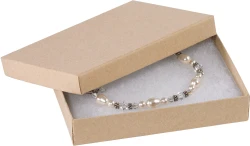 5 1/4" x 3 3/4" x 7/8" Kraft Jewelry Box