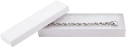 8" x 2" x 7/8" White Jewelry Box