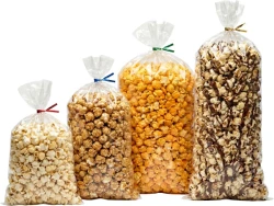 Kettle Corn Bags Clear Plastic Bags for Kettle Corn and Popcorn