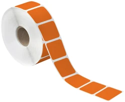 1.5" x .75" Orange Direct Thermal Labels
