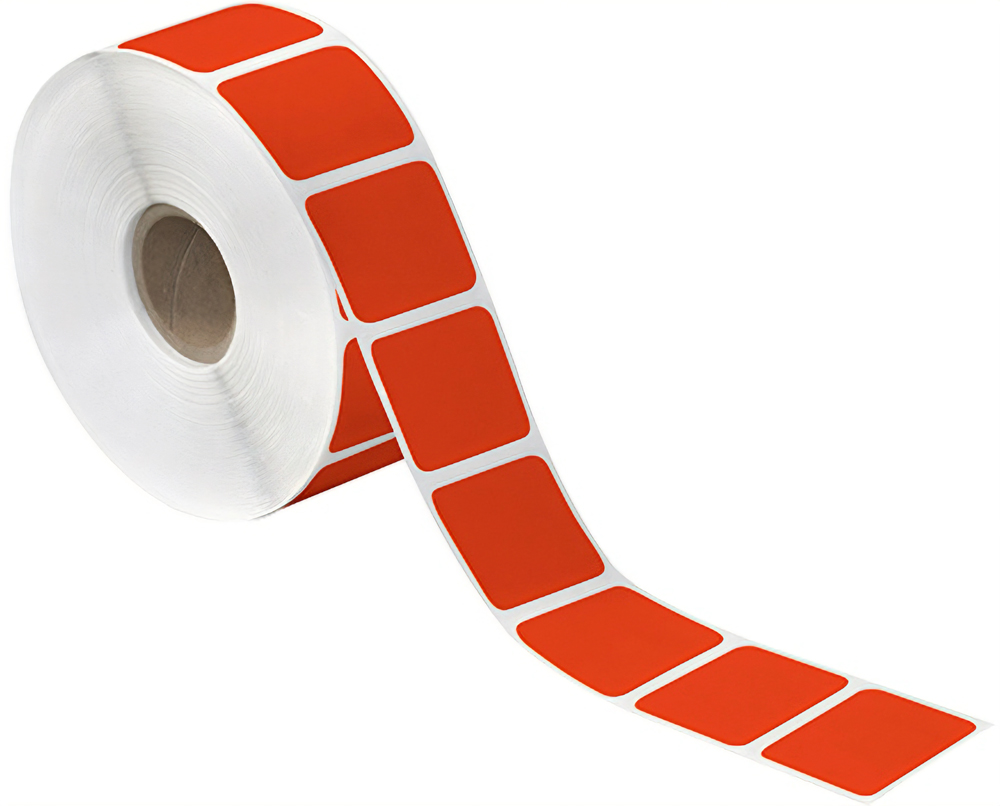 1.5x.75 Red Direct Thermal Label