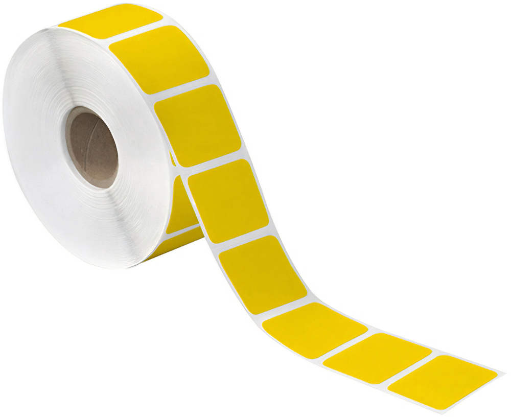 1.5x.75 Yellow Direct Thermal Labels