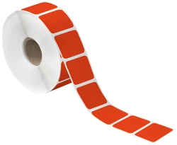 1.5" x 1" Red Direct Thermal Labels