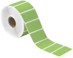 2" x 1" Green Direct Thermal Labels