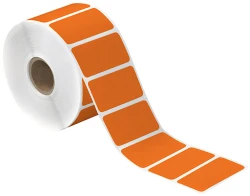2" x 1" Orange Direct Thermal Labels