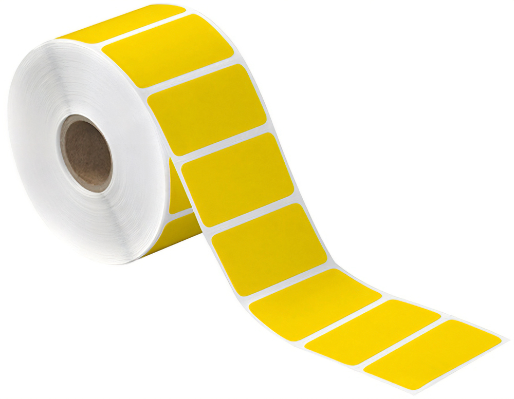 2x1 Yellow Direct Thermal Labels