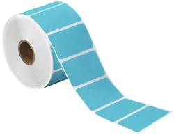 2.25" x 1.25" Blue Direct Thermal Labels