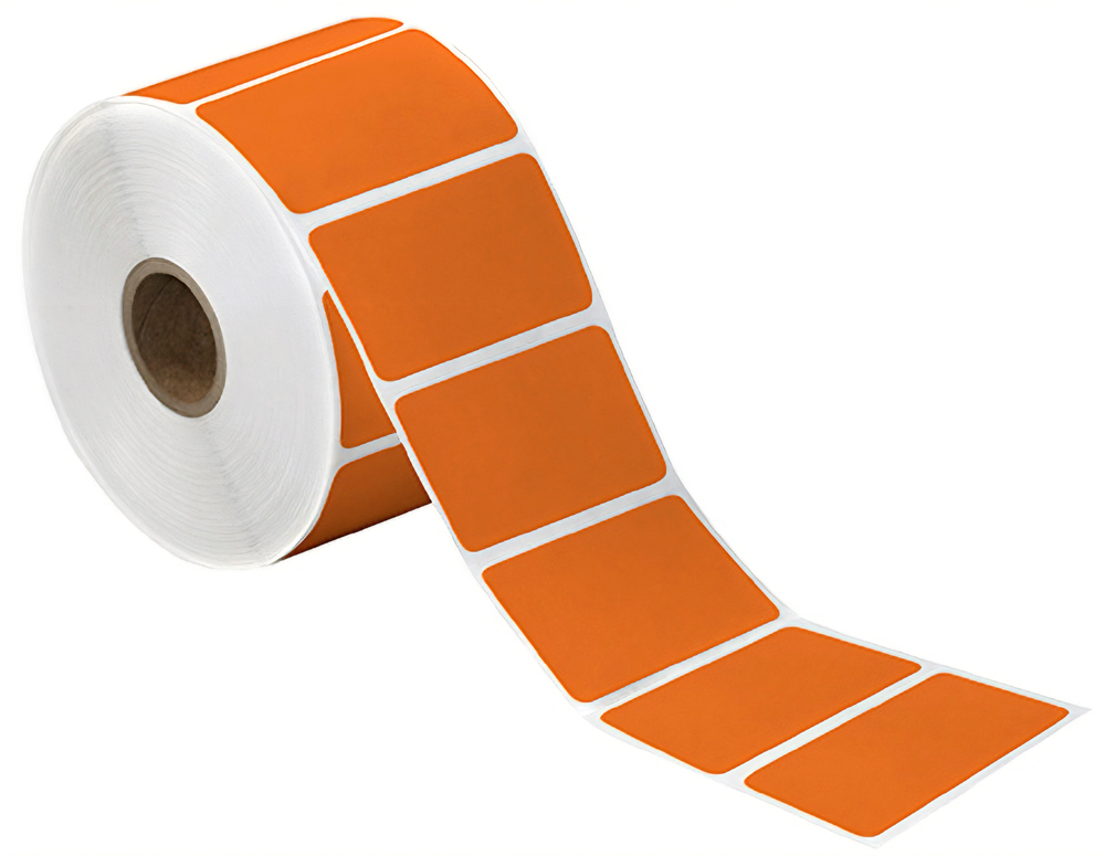 2.25x1.25 Orange Direct Thermal Labels