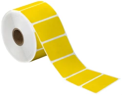 2.25" x 1.25" Yellow Direct Thermal Labels