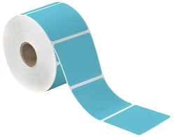 2.25" x 2" Blue Direct Thermal Labels
