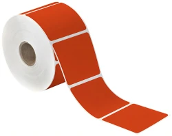 2.25" x 2" Red Direct Thermal Labels
