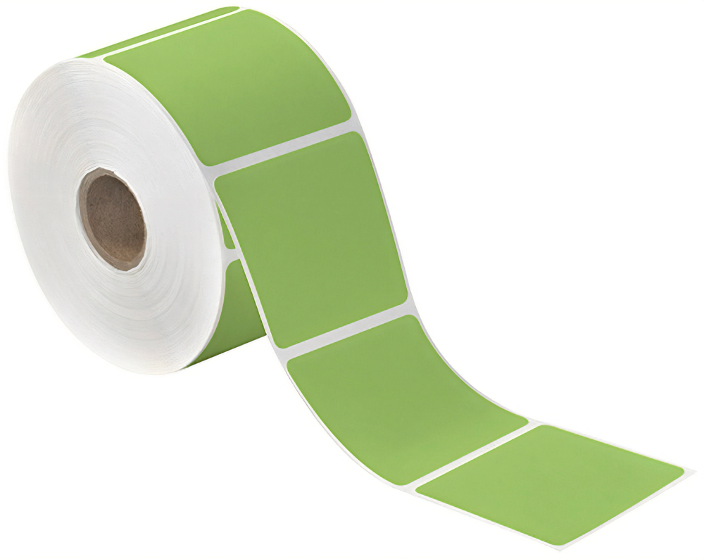 2.5x1 Green Direct Thermal Labels