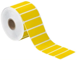 2.5" x 1" Yellow Direct Thermal Labels