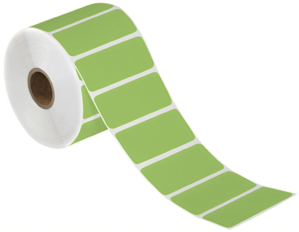 3x1 Green Direct Thermal Labels