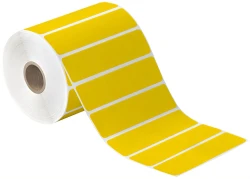 4" x 1" Yellow Direct Thermal Labels