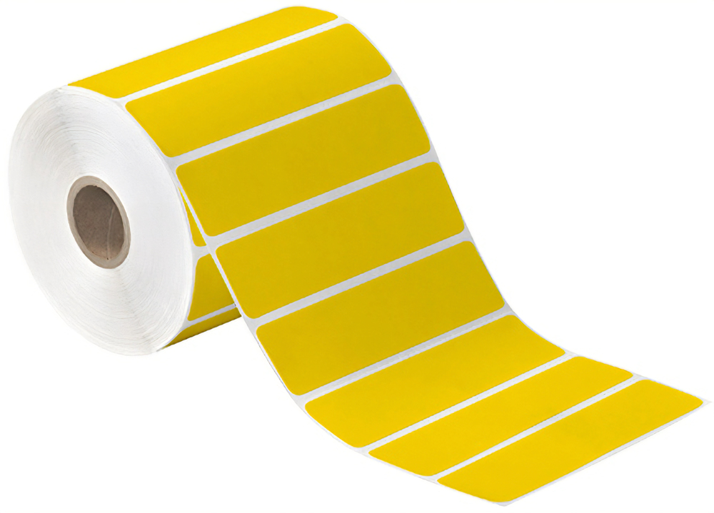 4x1 Yellow Direct Thermal Labels