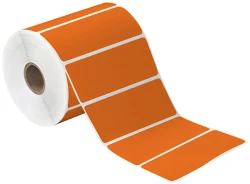 4" x 1.5" Orange Direct Thermal Labels
