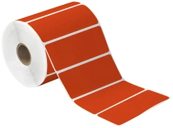 4" x 1.5" Red Direct Thermal Labels