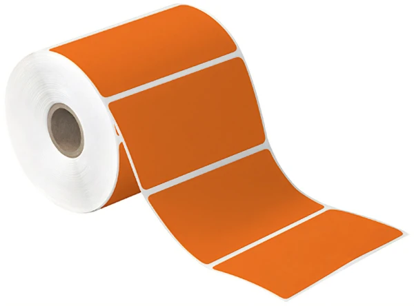 4 x 2 Orange Direct Thermal Labels 4x2 Orange Direct Thermal Labels