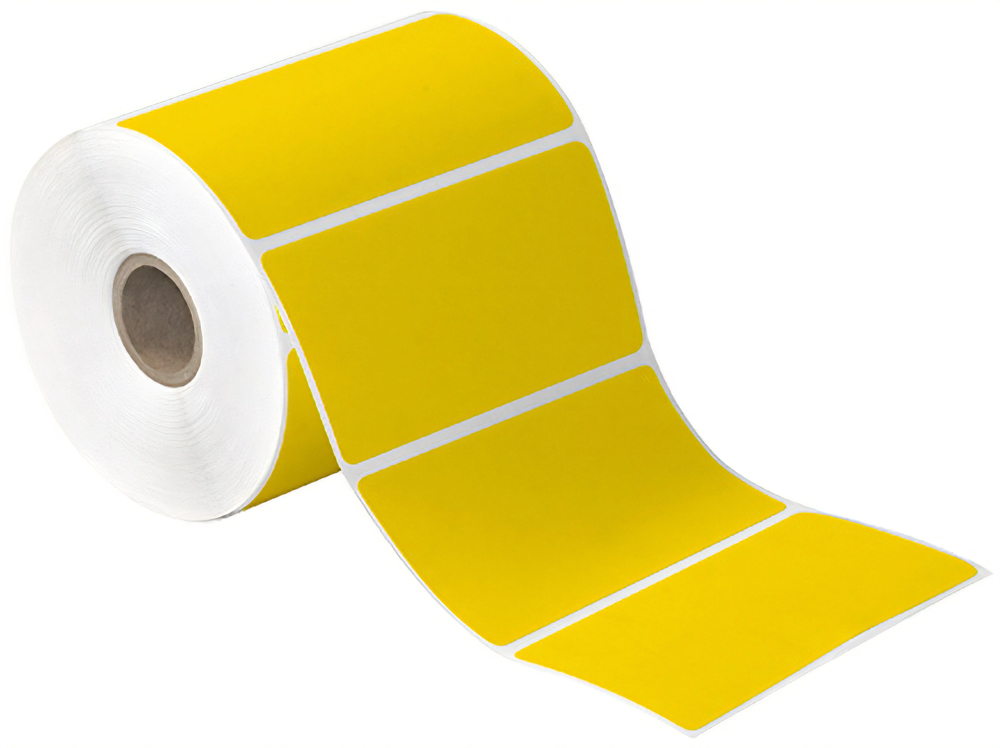 4x2 Yellow Direct Thermal Labels