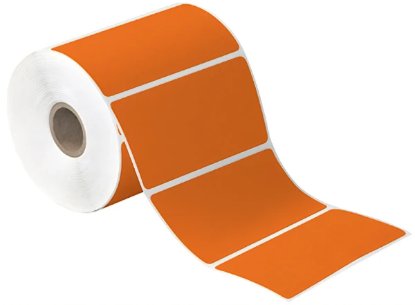 4 x 3 Orange Direct Thermal Labels 4x3 Orange Direct Thermal Labels