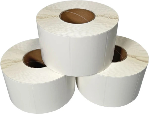 4 x 3 White Thermal Transfer Labels on Rolls Rolls of 4 x 3 Thermal Transfer Labels - White