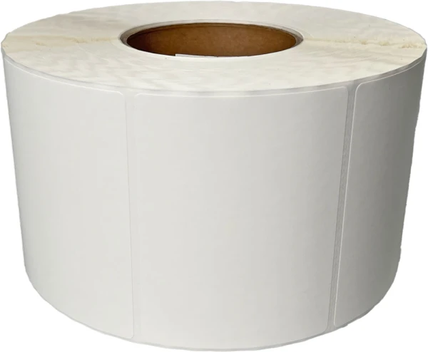 4 x 3 White Thermal Transfer Labels on Side 4 x 3 Thermal Transfer Labels - White on it's Side
