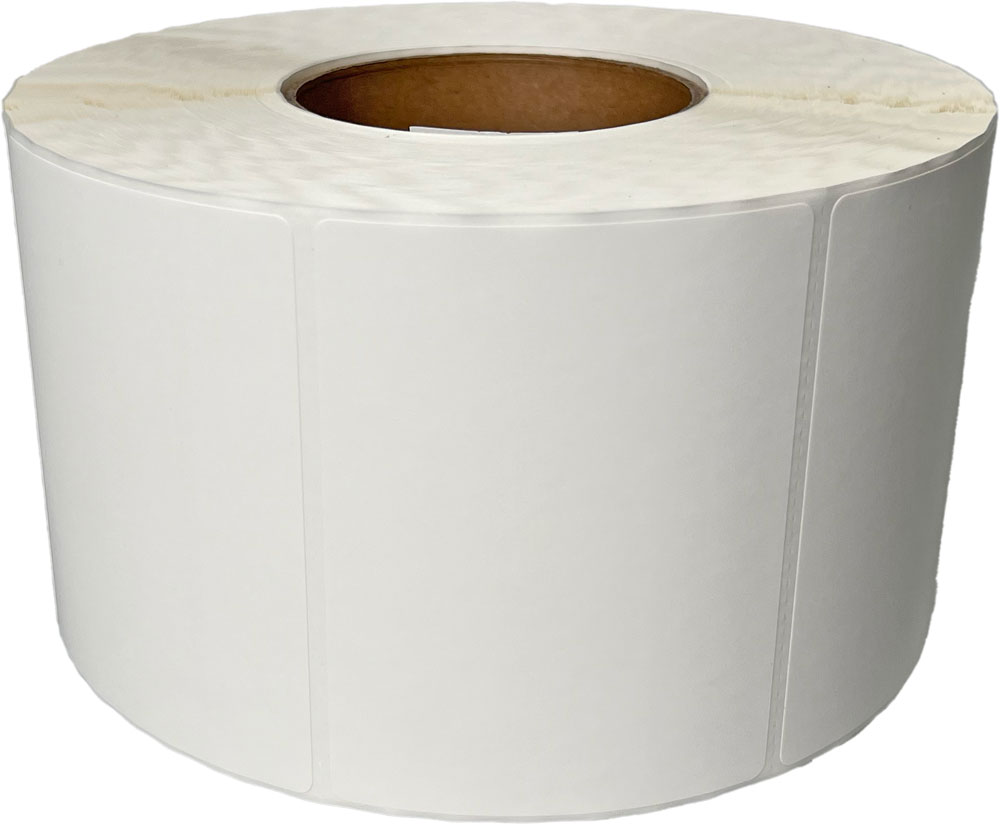 4 x 3 Thermal Transfer Labels - White on it's Side