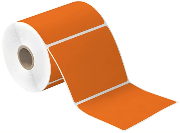 4x4 Orange Direct Thermal Labels