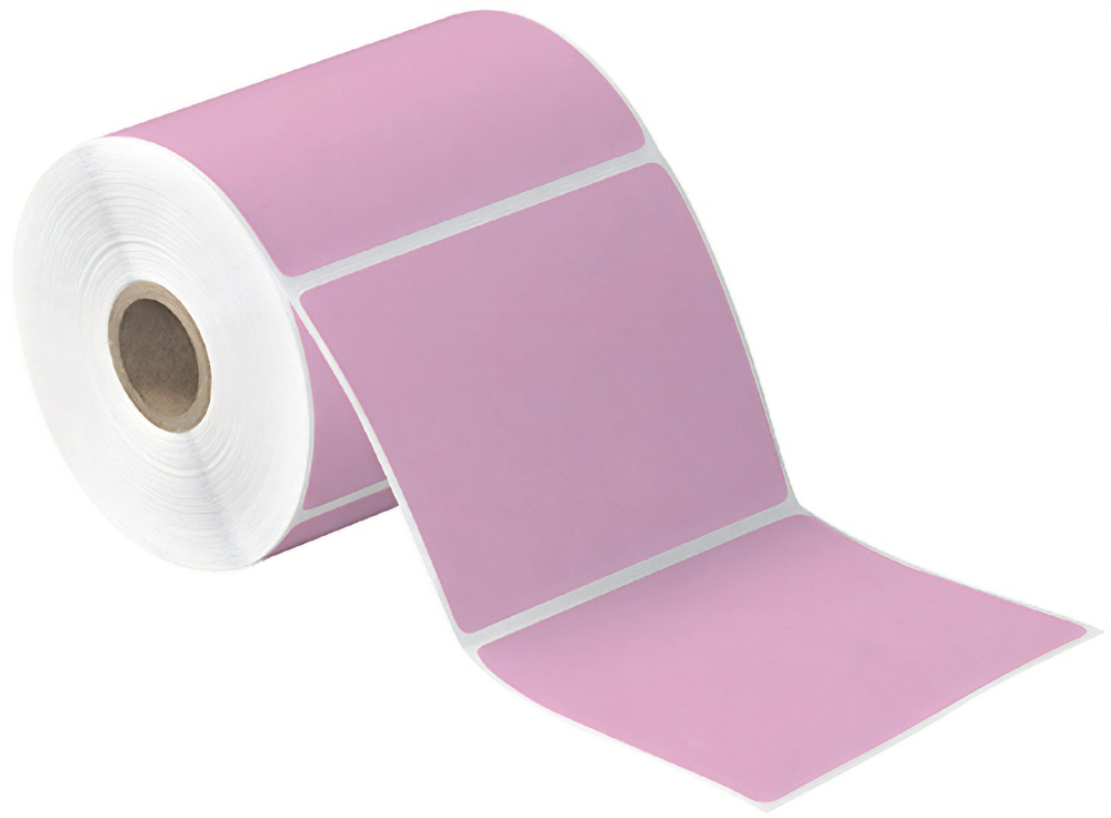 4x4 Pink Direct Thermal Labels