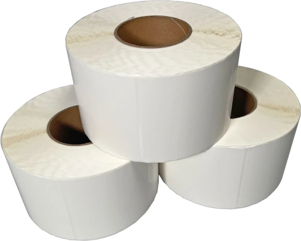 4 x 4 White Thermal Transfer Labels on Rolls Rolls of 4 x 4 Thermal Transfer Labels - White