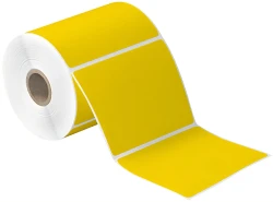 4" x 4" Yellow Direct Thermal Labels