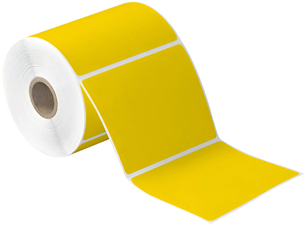 4x4 Yellow Direct Thermal Labels