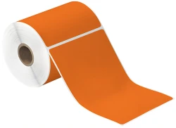 4" x 6" Orange Direct Thermal Labels
