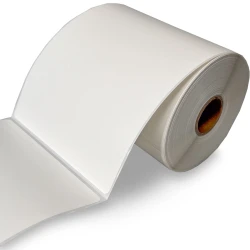 4" x 6" White Top Coated Direct Thermal Labels - 1" Core