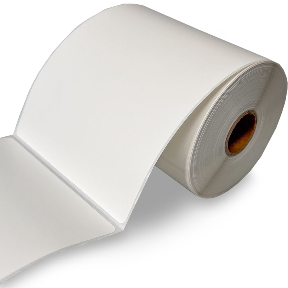 4 x 6 Top Coated Direct Thermal Labels - White - 1 inch Core