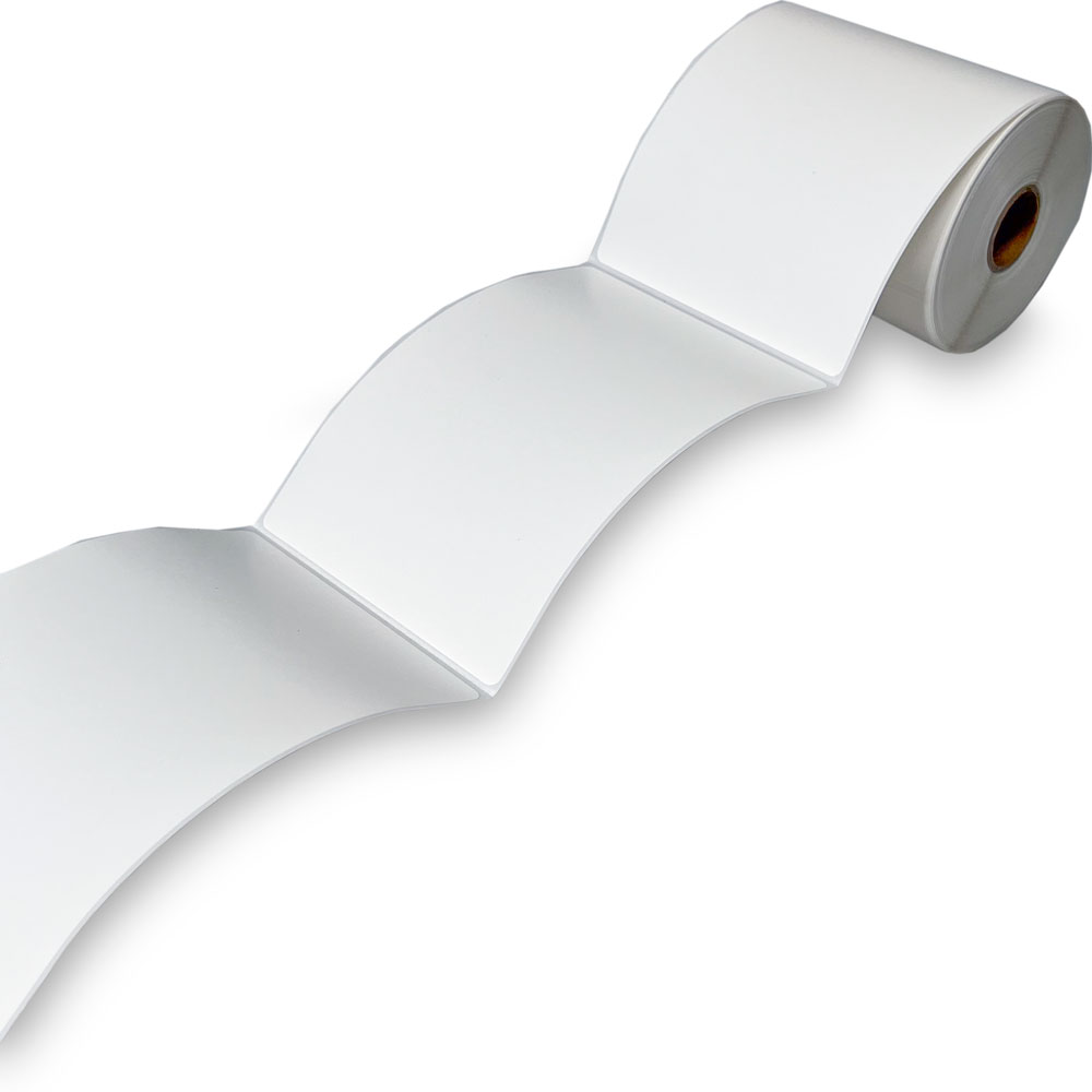 4 x 6 Top Coated Direct Thermal Labels - White - 1 inch Core