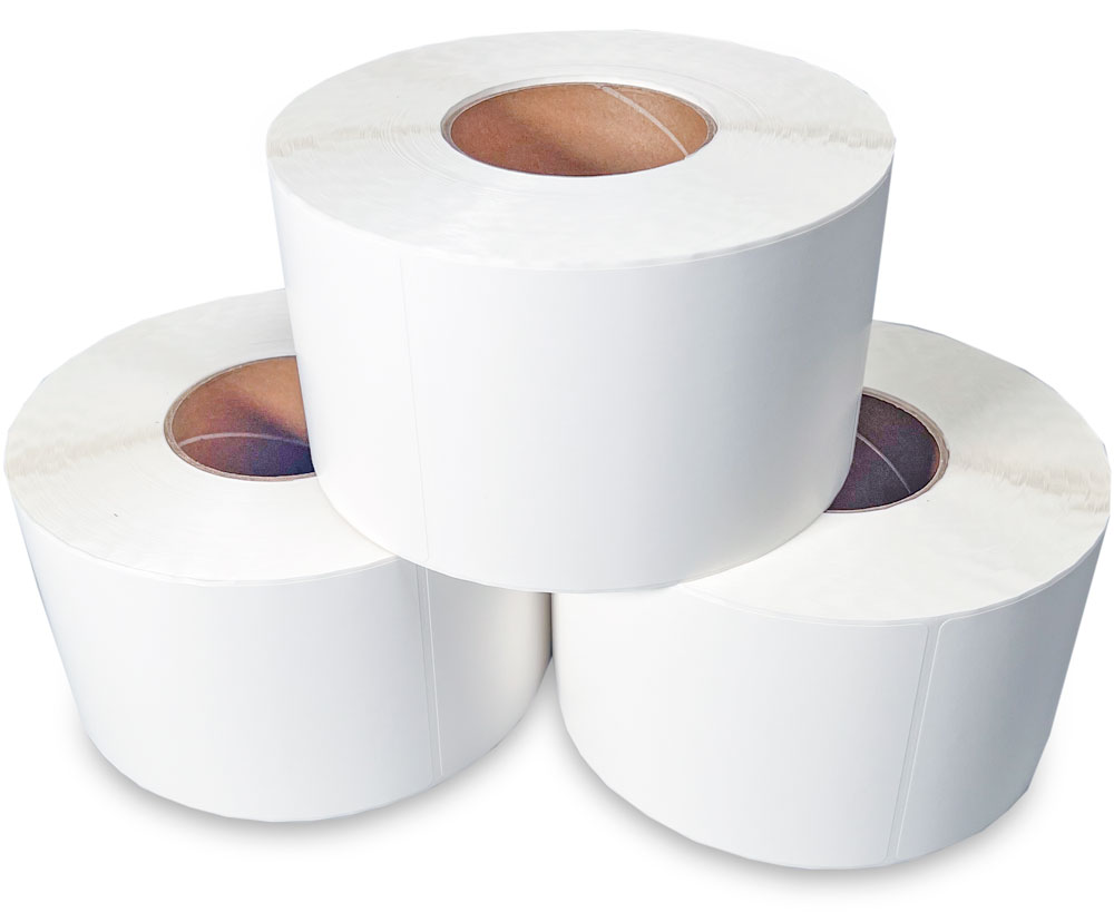Rolls of 4 x 6 Top Coated Direct Thermal Labels - White
