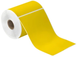 4" x 6.5" Yellow Direct Thermal Labels