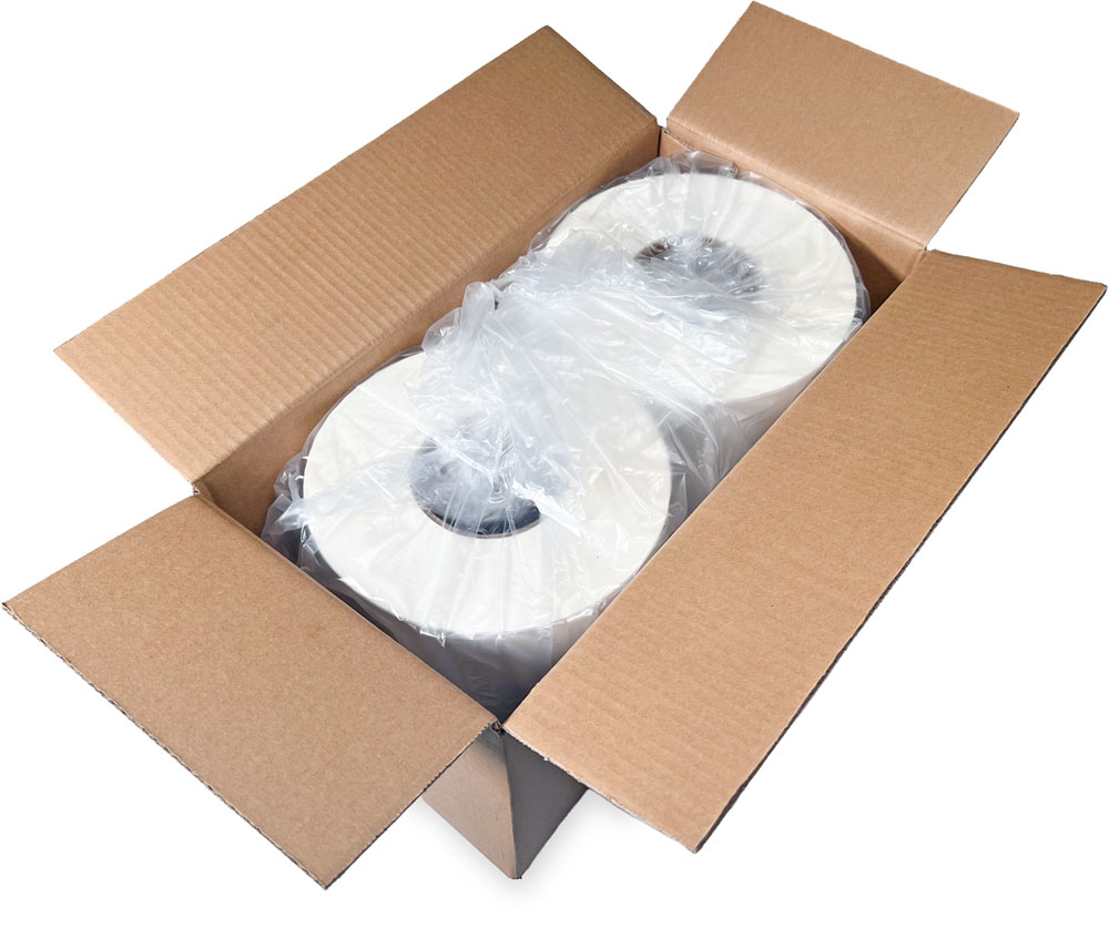 Case of 4 x 2 Top Coated Direct Thermal Labels - White