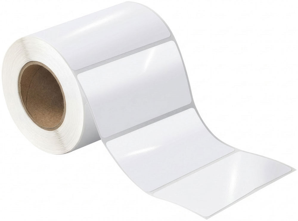 4 x 3 Top Coated Direct Thermal Labels - White